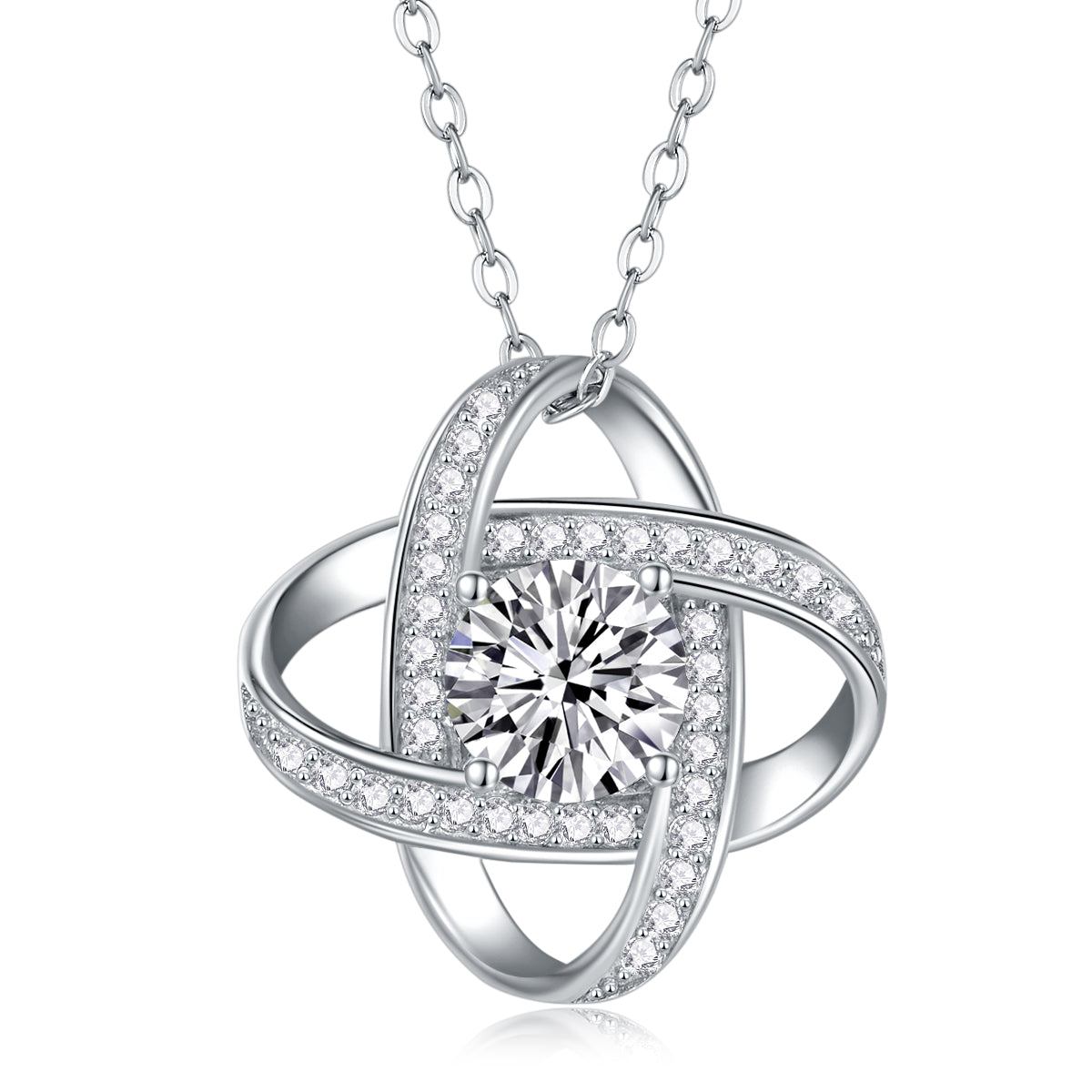 Atomic Orbit Moissanite | Round Brilliant Cut S925 Sterling Silver